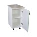 Corp inferior cu 1 Usa Zebra, Alb/MDF Verde si blat travertin 40 x 85 x 60